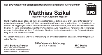 Traueranzeige von Matthias Szikal von Pegnitz-Zeitung